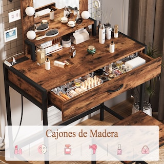 Foto 6 | Foto 6 | Tocador con Luces Gomyhome Vintage