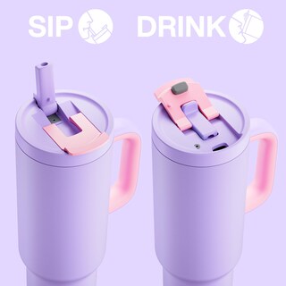 Foto 4 | Foto 4 | Vaso Encool 1183 Ml Con Asa Y Pajita Abatible Acero Aislante - Venta Internacional.