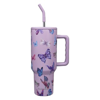 Foto 1 | Foto 1 | Vaso Fresh Butterfly De 1 2 L Con Asa Y Pajita De Acero Inoxidable - Venta Internacional.
