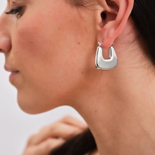 Foto 5 | Foto 5 | Aretes Luckyly Elena Mujer Baño De Oro 14k O Acabado Brillante Acero Inoxidable Tipo Arracadas Cuadradas