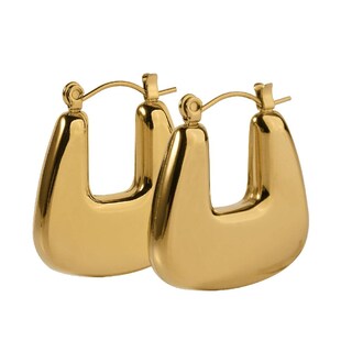 Foto 1 | Foto 1 | Aretes Luckyly Elena Mujer Baño De Oro 14k O Acabado Brillante Acero Inoxidable Tipo Arracadas Cuadradas