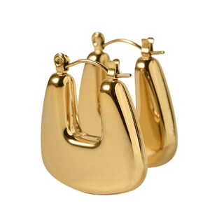 Foto 3 | Foto 3 | Aretes Luckyly Elena Mujer Baño De Oro 14k O Acabado Brillante Acero Inoxidable Tipo Arracadas Cuadradas