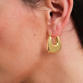 Foto 5 | Foto 5 | Aretes Luckyly Elena Mujer Baño De Oro 14k O Acabado Brillante Acero Inoxidable Tipo Arracadas Cuadradas