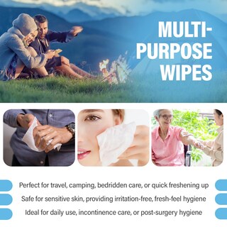 Foto 2 | Foto 2 | Toallitas Húmedas Comfy Life Premium Para Limpieza Corporal Completa Para Adultos 80 Unidades - Venta Internacional.