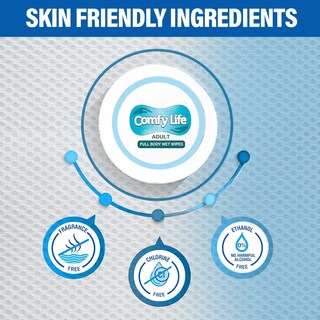 Foto 6 | Foto 6 | Toallitas Húmedas Comfy Life Premium Para Limpieza Corporal Completa Para Adultos 80 Unidades - Venta Internacional.