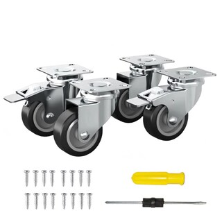 Foto 1 | Foto 1 | Juego De 4 Ruedas Para Muebles Casters Hbfbdrct  Placa Superior De Goma  5 Cm - Venta Internacional.