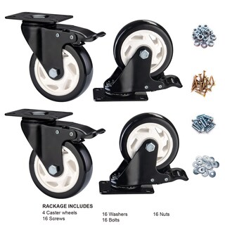 Foto 2 | Foto 2 | Juego De 4 Unidades Caster Wheels Cloatfet De 4 Pulgadas Para Uso Pesado Con Freno - Venta Internacional.