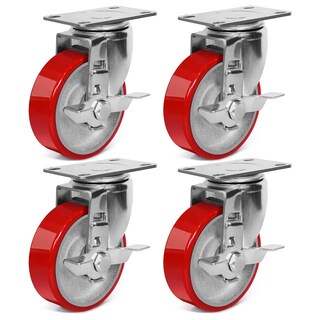 Foto 1 | Foto 1 | Casters Zdney Heavy Duty De 4 Pulgadas Con Freno 900 Kg De Capacidad Juego De 4 - Venta Internacional.