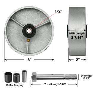 Foto 2 | Foto 2 | Rueda Industrial Casters Longrunforu De Acero Fundido 6x2 5000 Libras - Venta Internacional.