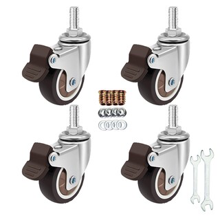 Foto 1 | Foto 1 | Ruedas Tpr Stem Casters Yeweke Giratorias 360° Con Freno De 2 Pulgadas - Venta Internacional.