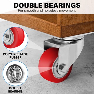 Foto 4 | Foto 4 | Juego De Ruedas Castrek De 3 Pulgadas  Resistentes  1800 Libras  Carga 4  Giratorias - Venta Internacional.