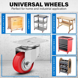 Foto 6 | Foto 6 | Juego De Ruedas Castrek De 3 Pulgadas  Resistentes  1800 Libras  Carga 4  Giratorias - Venta Internacional.