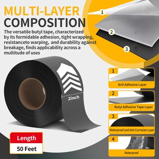 Foto 2 | Foto 2 | Cinta Adhesiva Butílica Twtell De 2 Cm X 15 M Impermeable Para Terrazas - Venta Internacional.