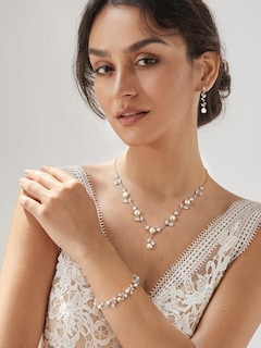 Foto 2 | Foto 2 | Set De Joyas Sweetv Con Circonitas Cúbicas Y Perlas Florales Para Novia Y Boda - Venta Internacional.