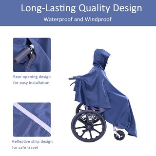 Foto 3 | Foto 3 | Poncho Para Silla De Ruedas Fonakei Impermeable Con Tiras Reflectantes - Venta Internacional.
