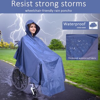 Foto 4 | Foto 4 | Poncho Para Silla De Ruedas Fonakei Impermeable Con Tiras Reflectantes - Venta Internacional.