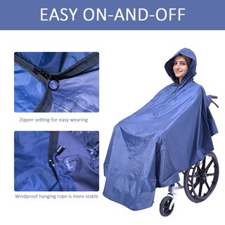 Foto 5 | Foto 5 | Poncho Para Silla De Ruedas Fonakei Impermeable Con Tiras Reflectantes - Venta Internacional.