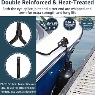 Foto 3 | Foto 3 | Boat Fender Lines Pacthsd Paquete De 4 Unidades 1 27 Cm X 1 83 M Nailon Marino - Venta Internacional.