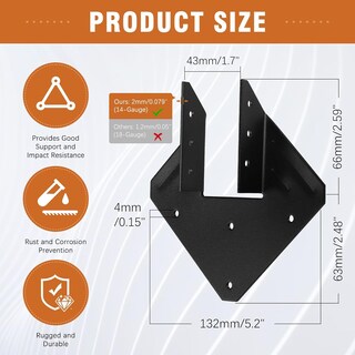 Foto 4 | Foto 4 | Ties Hurricane Ties Garaook Calibre 14 (2 Mm) Para Vigas Paquete De 40 - Venta Internacional.