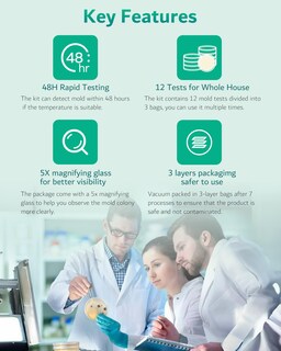 Foto 3 | Foto 3 | Kit De Prueba De Moho Enesnes Para El Hogar - 12 Pruebas De Detección Y Guía - Venta Internacional.