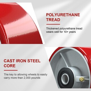 Foto 3 | Foto 3 | Ruedas De Poliuretano Sobre Acero Caster Wheels Longrunforu De 5 X 2 Cm - Venta Internacional.