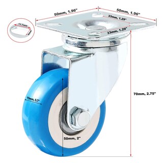 Foto 2 | Foto 2 | Placa Giratoria Caster Wheels Online Best Service De 50 Mm Color Azul Poliuretano - Venta Internacional.