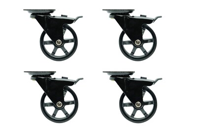 Foto 5 | Foto 5 | Casters Headbourne 8276e Designer  7 62 Cm  Poliuretano Negro  Paquete De 4 - Venta Internacional.