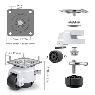 Foto 3 | Foto 3 | Leveling Casters Andutees Banco De Trabajo Pesado De 2000 Kg Juego De 4 - Venta Internacional.
