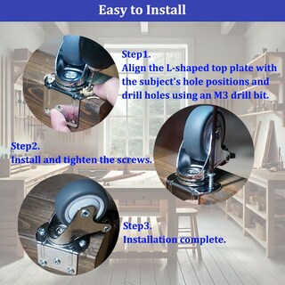 Foto 5 | Foto 5 | Soporte Lateral Casters Enyke Goma Tpr En Forma De L 5 Kg 4 Unidades 5 Cm - Venta Internacional.