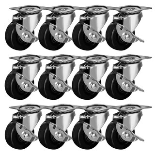 Foto 1 | Foto 1 | Ruedas Caster Duty Factorduty  Paquete De 2  Giratorias Con Freno De Goma Dura - Venta Internacional.
