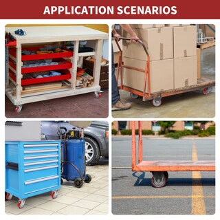 Foto 6 | Foto 6 | Ruedas Caster Zdney Heavy Duty De 3 Pulgadas Con Freno 640 Kg Juego De 4 - Venta Internacional.