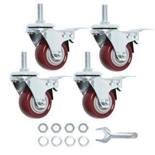 Foto 1 | Foto 1 | Ruedas Giratorias Finnhomy De 2 Pulgadas Con Freno De 800 Libras  Color Rojo - Venta Internacional.