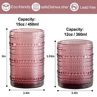 Foto 2 | Foto 2 | Set De Vasos Para Beber Zmowipdl Vintage Glassware 360 Ml Y 450 Ml - Venta Internacional.