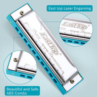 Foto 2 | Foto 2 | Tecla En C Diatónica Harmonica East Top De 10 Orificios Para Principiantes Con Funda - Venta Internacional.