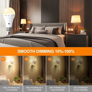 Foto 3 | Foto 3 | Bombilla Recargable Hojoyri Magic E26 De 2200 Mah Con Mando A Distancia - Venta Internacional.