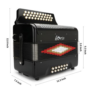 Foto 6 | Foto 6 | Accordion Horse 31 Teclas 12 Bajos 3 Filas Clave Fbe Diatónica - Venta Internacional.