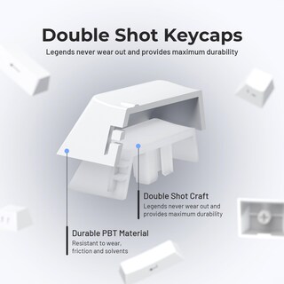 Foto 4 | Foto 4 | Juego De Teclas Sdyz Con Estampado Lateral Blanco Pbt 132 Teclas Cherry Profile - Venta Internacional.