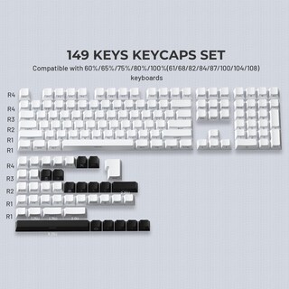 Foto 5 | Foto 5 | Juego De Teclas Sdyz Con Estampado Lateral Blanco Pbt 132 Teclas Cherry Profile - Venta Internacional.