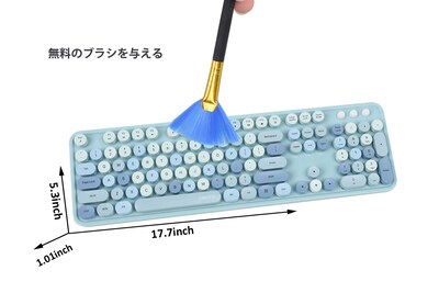 Foto 3 | Foto 3 | Combos De Teclado Y Ratón Inalámbricos Ubotie Colorful Typewriter - Venta Internacional.