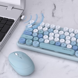 Foto 4 | Foto 4 | Combos De Teclado Y Ratón Inalámbricos Ubotie Colorful Typewriter - Venta Internacional.