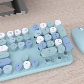 Foto 5 | Foto 5 | Combos De Teclado Y Ratón Inalámbricos Ubotie Colorful Typewriter - Venta Internacional.