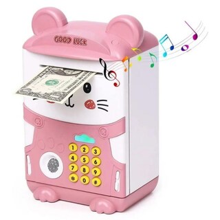 Foto 2 | Foto 2 | Alcancía Electrónica Con Huella Digital Cajero Automático Rosa Con Música Para Niños - Venta Internacional.