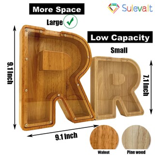 Foto 3 | Foto 3 | Alcancía De Madera Personalizada Sulevalt Personalizada Con Nombre - Venta Internacional.