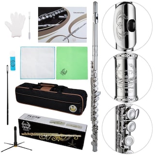 Foto 1 | Foto 1 | Flautas Flute Rhythm C Con Flor Grabada 16 Teclas Para Estudiantes - Venta Internacional.