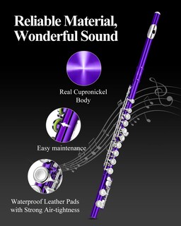 Foto 5 | Foto 5 | Flute Eastar Efl-1pu Con 16 Llaves Con Orificio Cerrado Para Niños Principiantes - Venta Internacional.