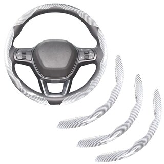 Foto 1 | Foto 1 | Fundas Para Volante Aimato De Fibra De Carbono De 3 Piezas (blancas) - Venta Internacional.