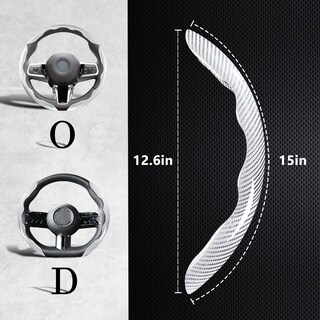 Foto 4 | Foto 4 | Fundas Para Volante Aimato De Fibra De Carbono De 3 Piezas (blancas) - Venta Internacional.