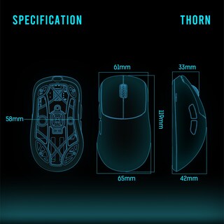 Foto 3 | Foto 3 | Ratón Inalámbrico Para Juegos Lamzu Thorn Ultraligero De 52 G - Venta Internacional.