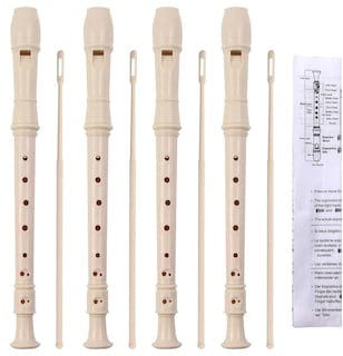 Foto 1 | Foto 1 | Grabadora Soprano Sannix 8 Orificios Estilo Alemán Color Marfil Paquete De 4 - Venta Internacional.