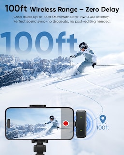 Foto 5 | Foto 5 | Micrófono Lavalier Inalámbrico Jubolion Para Iphone Con Batería - Venta Internacional.